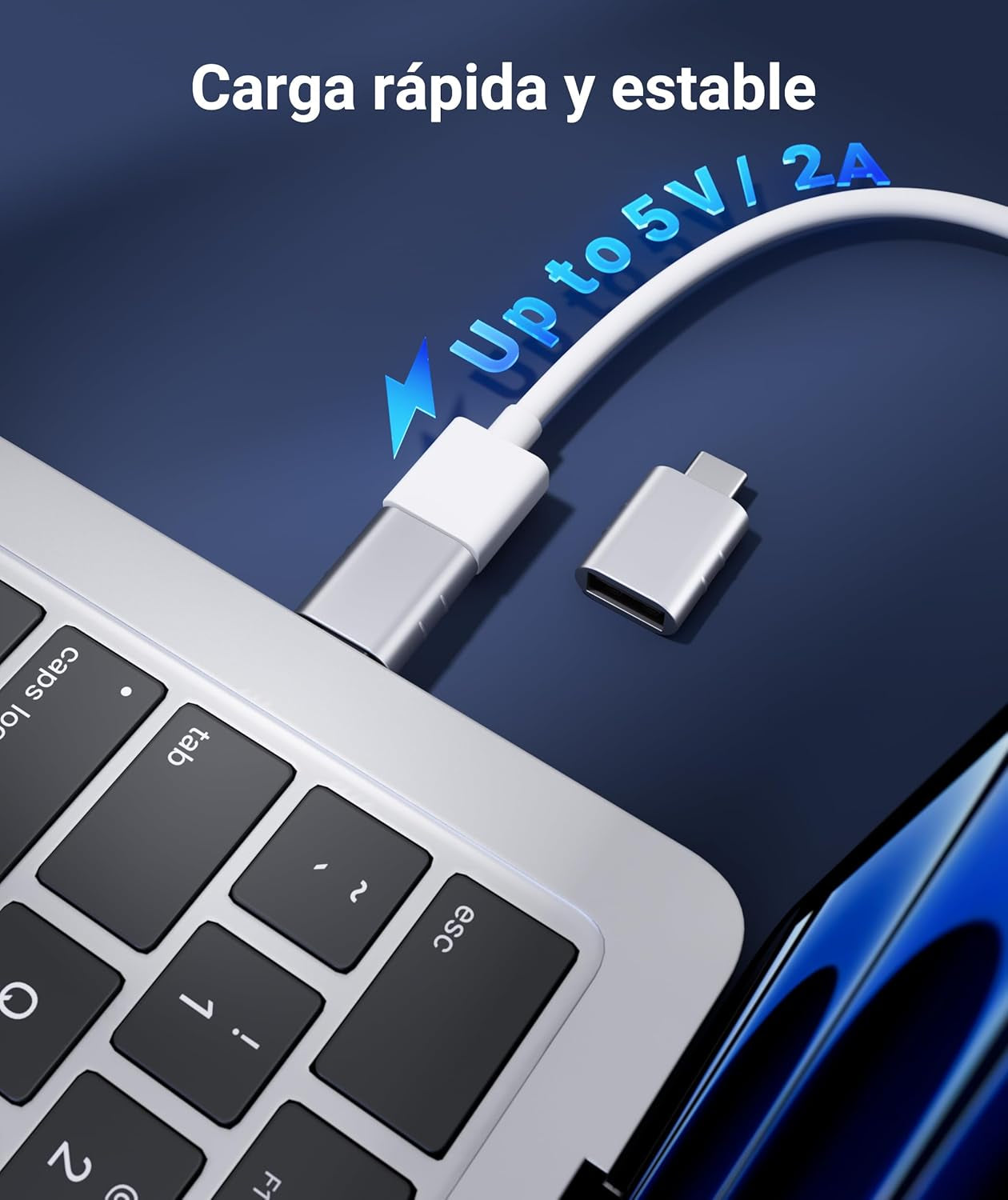 USB C to USB Adapter(2 Pack), USB-C Male to USB 3.0 Female Adapter Compatible with Iphone 17 Pro Max Macbook Pro Air 2024 Ipad Mini Pro Surface Pro and Other Type C or Thunderbolt 5/4 Devices